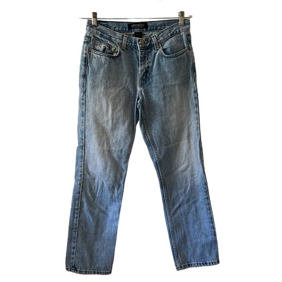 London Jean Lightwash Blue Denim Straight Leg Jeans Woman Size 6 Classic Rise - Picture 2 of 10